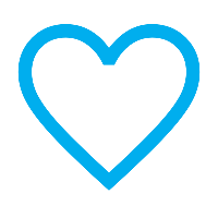 Ikon med ett hjärta och texten “100 % nöjd kund” som visar att Rehabia erbjuder 14 dagars öppet köp på alla produkter.