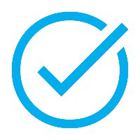 Ikon med en bock i cirkel som symboliserar kvalitetssäkring. Alla produkter från Rehabia är noggrant utvalda, testade och kvalitetssäkrade.