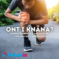 Person som håller sig om knät under aktivitet och upplever belastning i ben och leder.